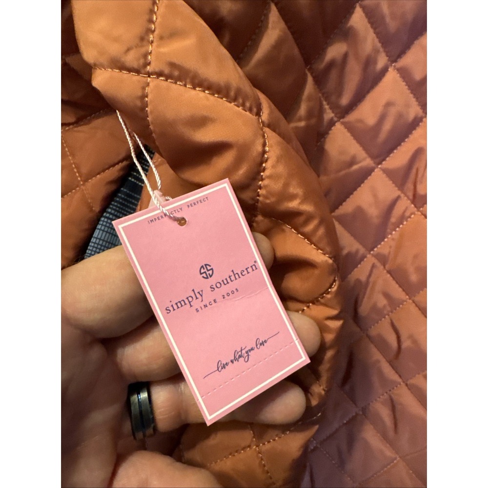 2xl Pink Puffer Jacket  Simply Southern Zipper Women's New With Tag - Picture 5 of 6